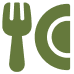 icône assiette fourchette